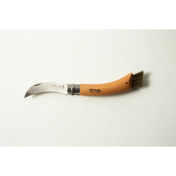 Opinel No 8 Folding Mushroom Knife – Beech Handle – Stainless Steel