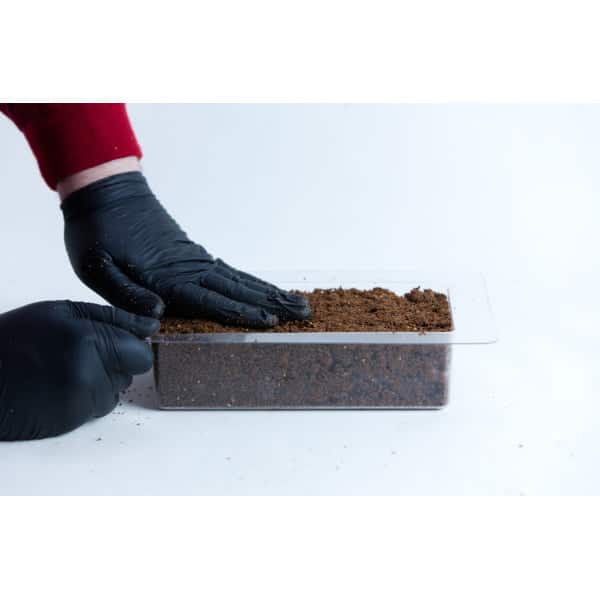 Sawdust and bran final set in brick Mold