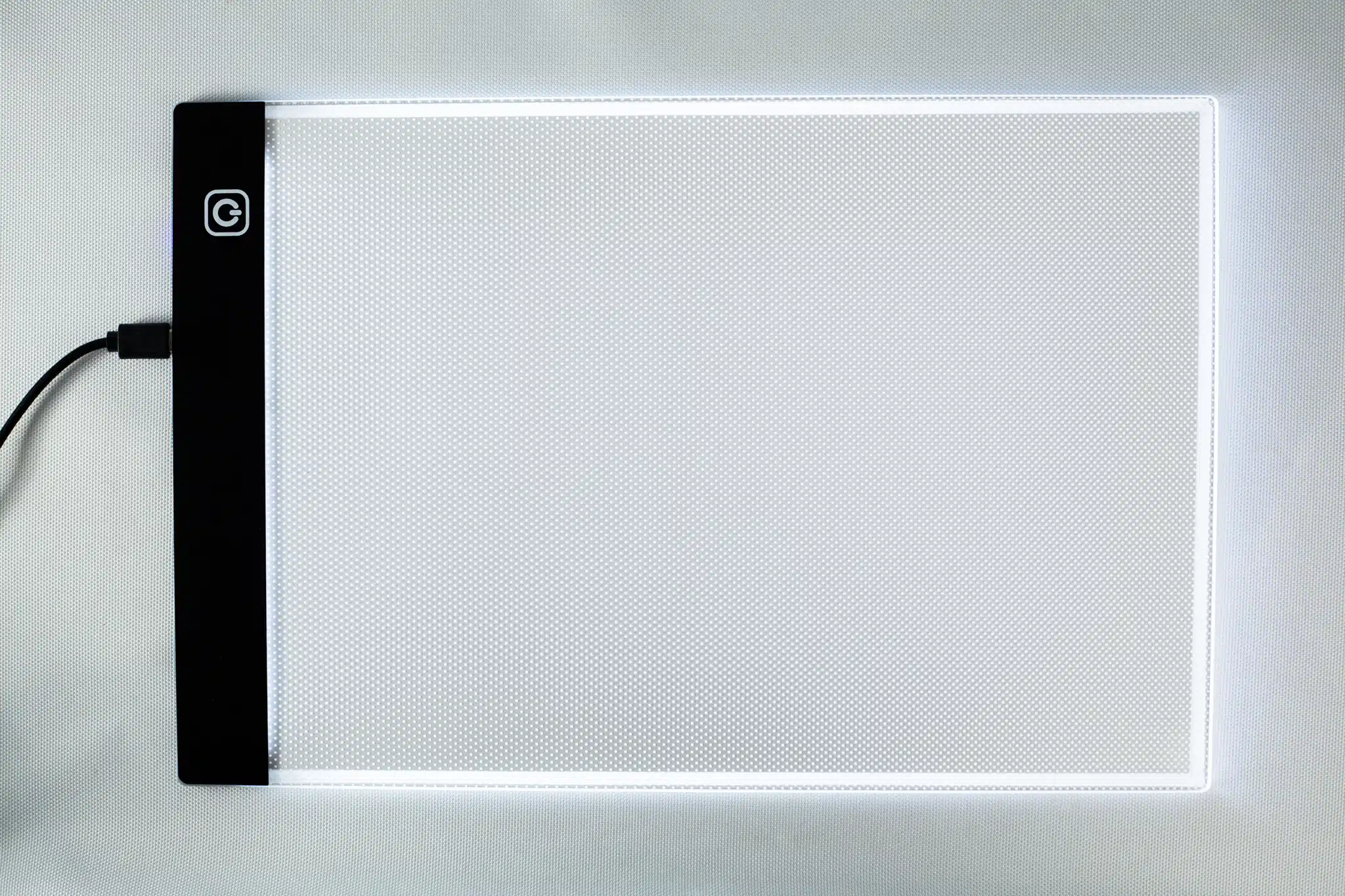 This photo shows Rootlab's LED light pad switched on.